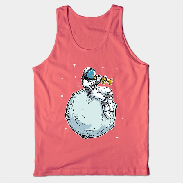 astronaut spielt trompete musik Tank Top by whodi sease